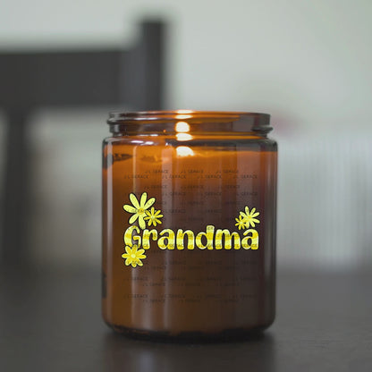 Grandma PNG – Yellow Floral Name Sublimation Design
