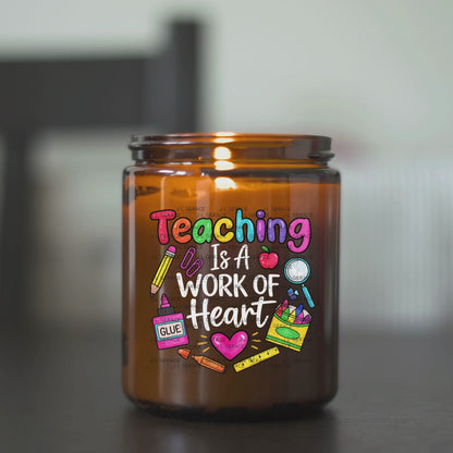 Teaching Is A Work Of Heart Teacher PNG Digital Download (2 Colors)