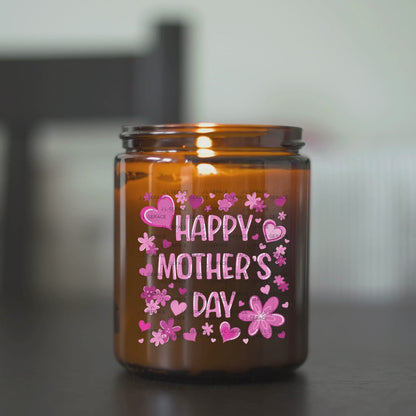 Happy Mothers Day PNG Clipart Sublimation PNG Soft Pink Floral Heart Design