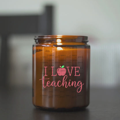 I Love Teaching Apple Teacher Colorful PNG