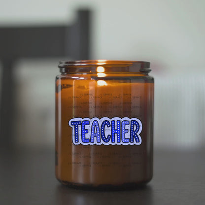 Teacher Dot Lettering Blue PNG Digital Download