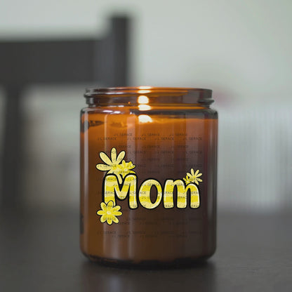 Mom Daisy and Stripes Floral Yellow PNG Design