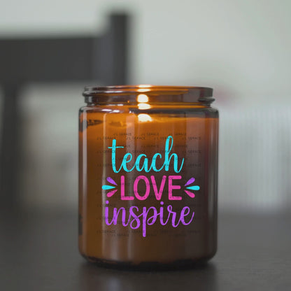 Teach Love Inspire Teacher Color PNG