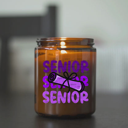 Senior PNG – Purple Diploma Graduation Lettering Design