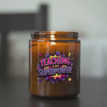 Teaching Is My Superpower Pink Purple Yellow PNG Digital Download
