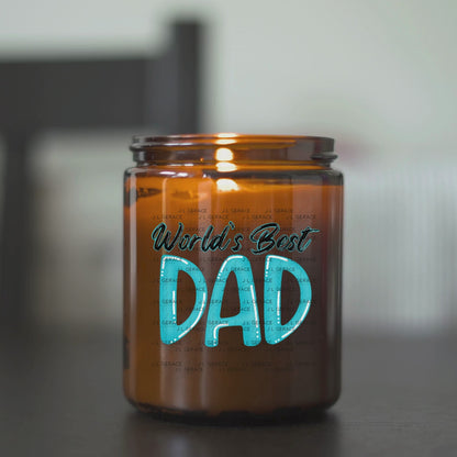 World’s Best Dad PNG – Teal Glossy Typography Design for Father’s Day