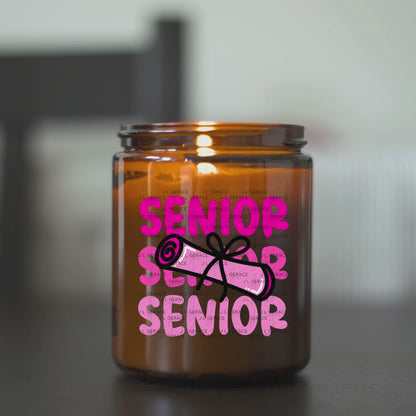 Senior PNG – Pink Diploma Graduation Lettering Design
