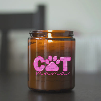 Cat Mama PNG – Pink Paw Print Pet Lover Sublimation Design
