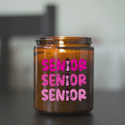 Senior PNG – Pink Diploma Graduation Lettering Design