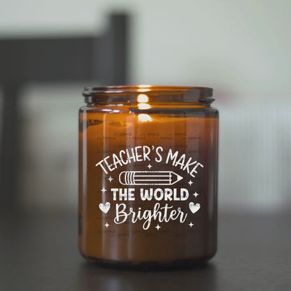 Teacher's Make The World Brighter PNG (2 Colors)