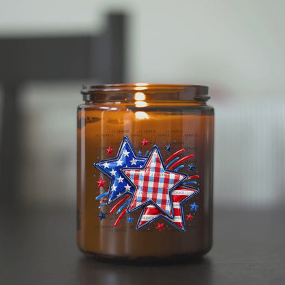 Patriotic Stars Fireworks PNG Design
