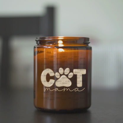 Cat Mama PNG – Neutral Tan Paw Print Pet Lover Sublimation Design