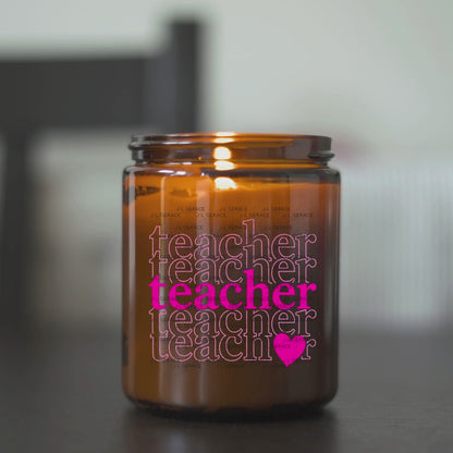 Teacher Teacher Heart Pink PNG Digital Download