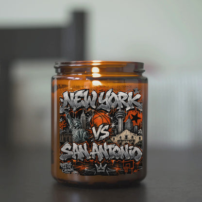 New York vs San Antonio PNG Graffiti Basketball Championship Sublimation Design