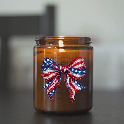 America Flag Bow Patriotic PNG Design