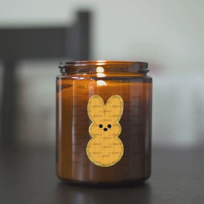 Orange Glitter Bunny Peep Easter Clipart Sublimation PNG