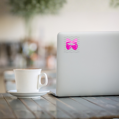 Pink Heart Cherries PNG – Cute Bow Cherry Clipart Design
