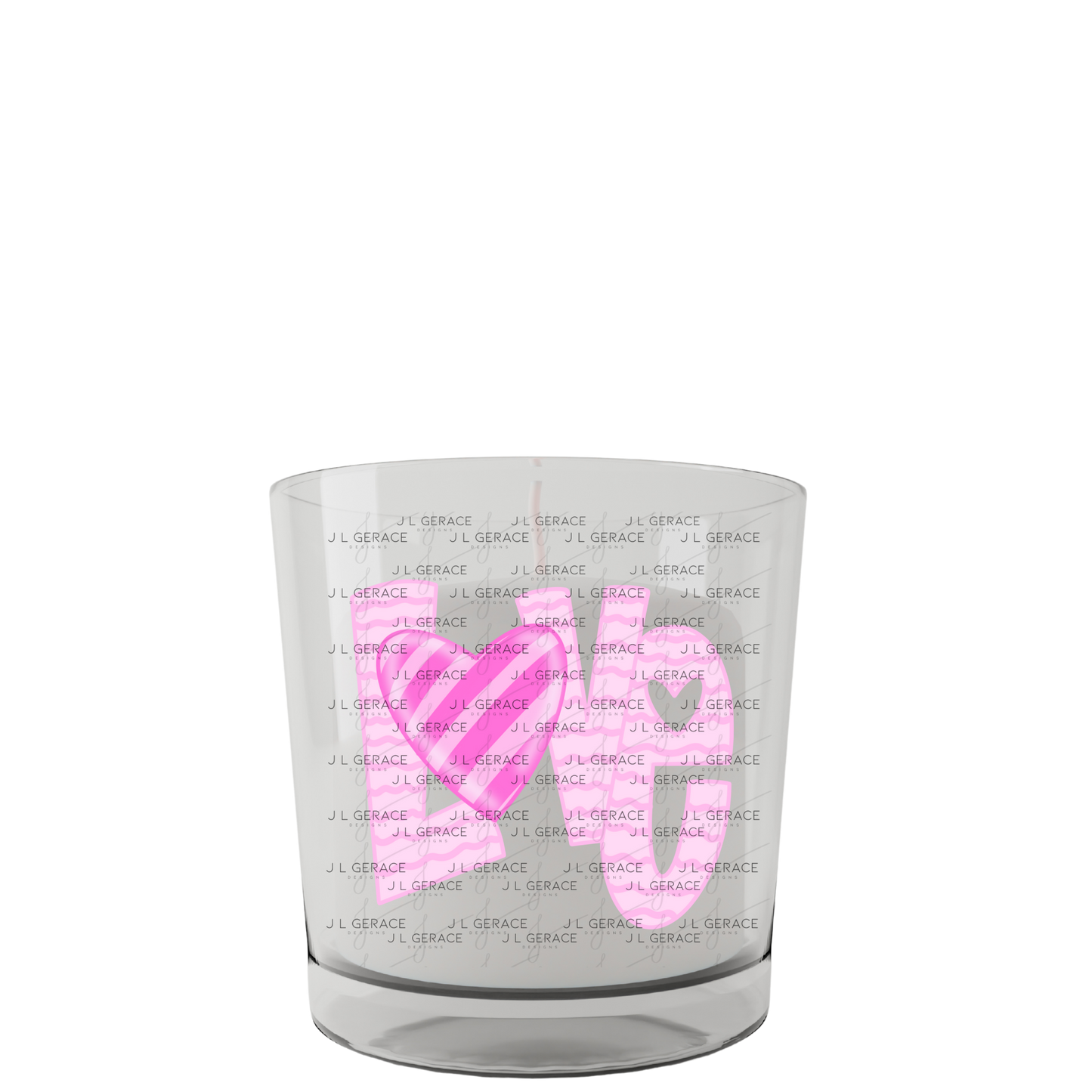 Love Wavy Letter PNG – Pink Valentine Craft Design