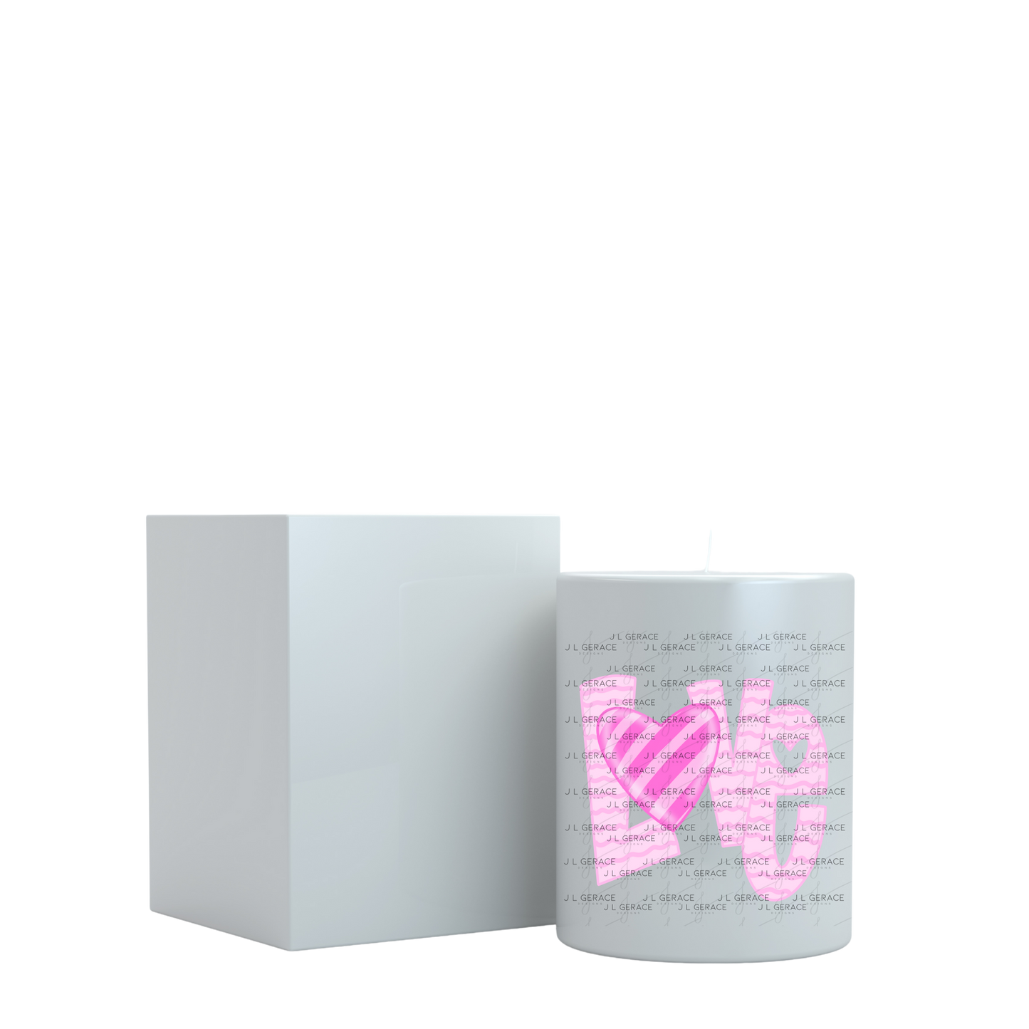 Love Wavy Letter PNG – Pink Valentine Craft Design