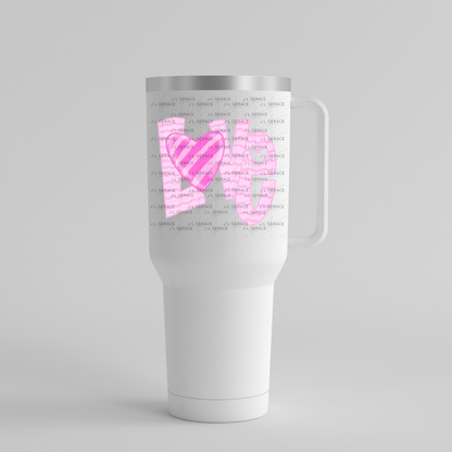 Love Wavy Letter PNG – Pink Valentine Craft Design