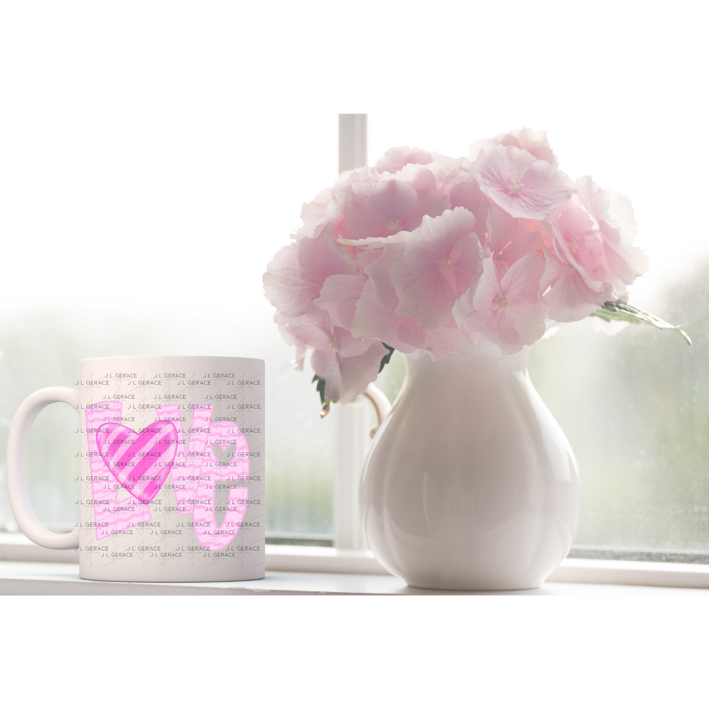 Love Wavy Letter PNG – Pink Valentine Craft Design