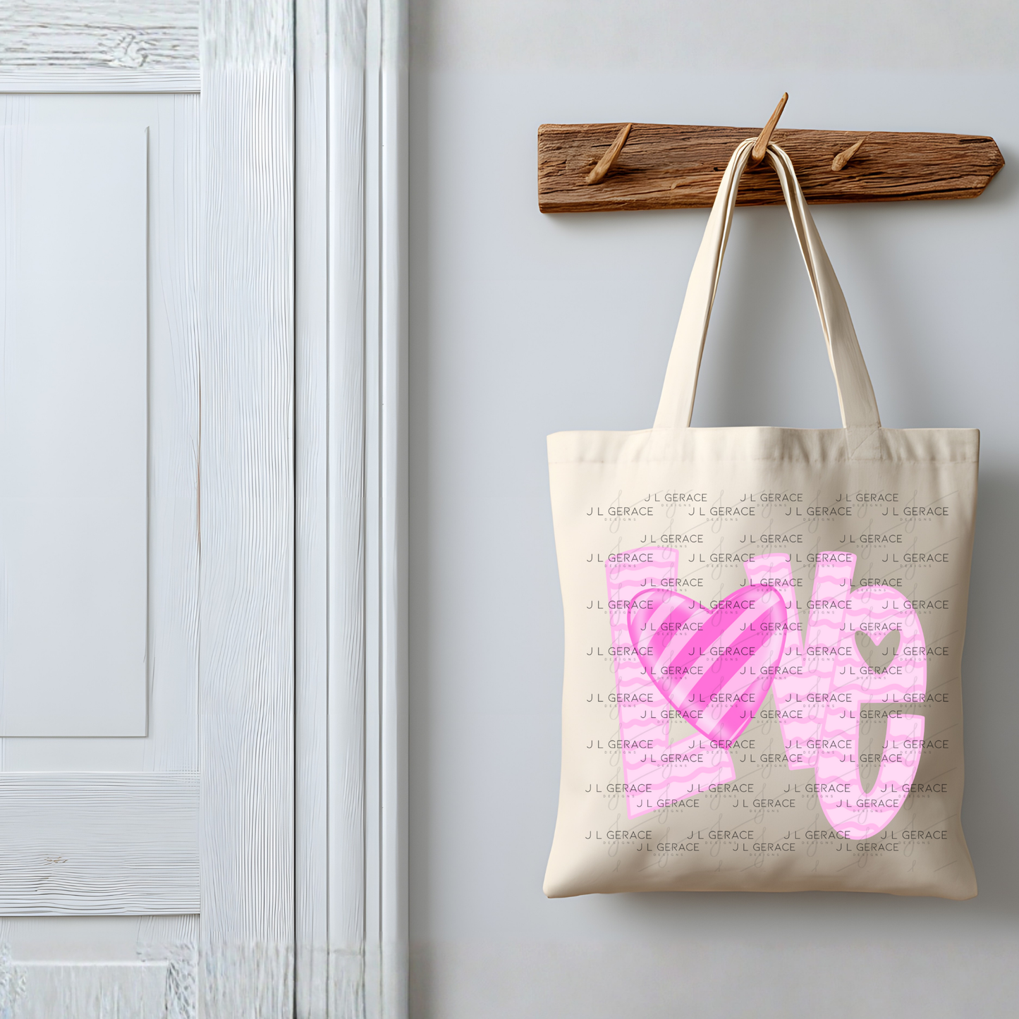 Love Wavy Letter PNG – Pink Valentine Craft Design