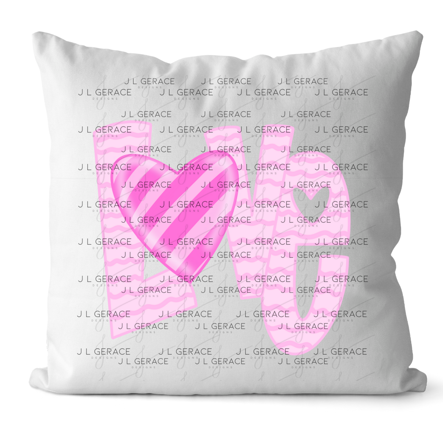 Love Wavy Letter PNG – Pink Valentine Craft Design