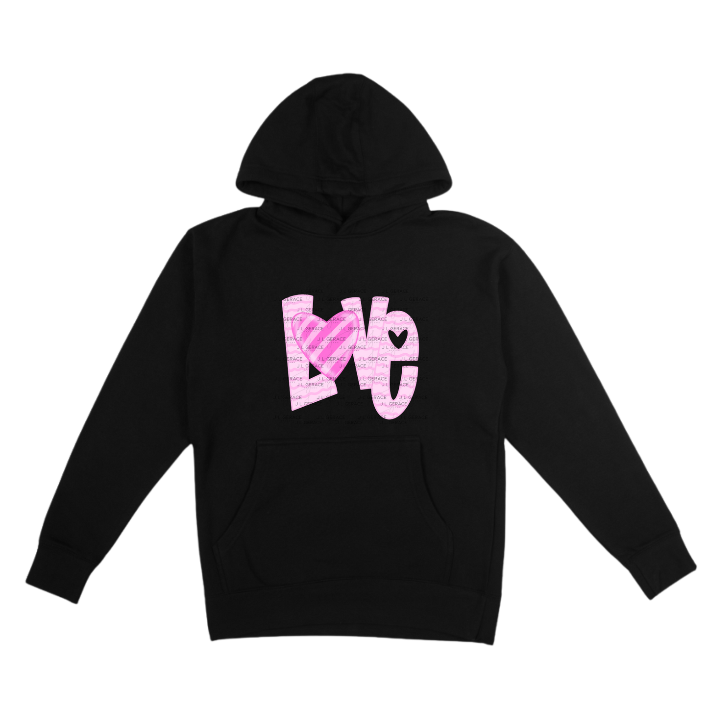 Love Wavy Letter PNG – Pink Valentine Craft Design