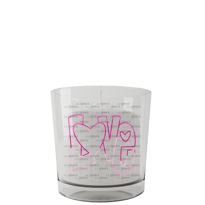 Love Outline Heart PNG - Pink Neon Line Art Design