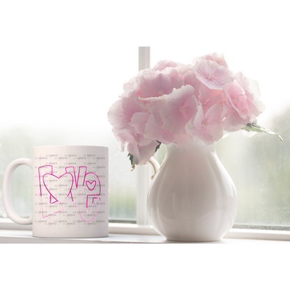 Love Outline Heart PNG - Pink Neon Line Art Design