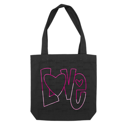 Love Outline Heart PNG - Pink Neon Line Art Design