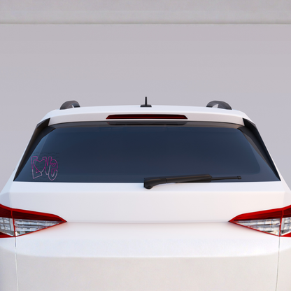 Love Outline Heart PNG - Pink Neon Line Art Design