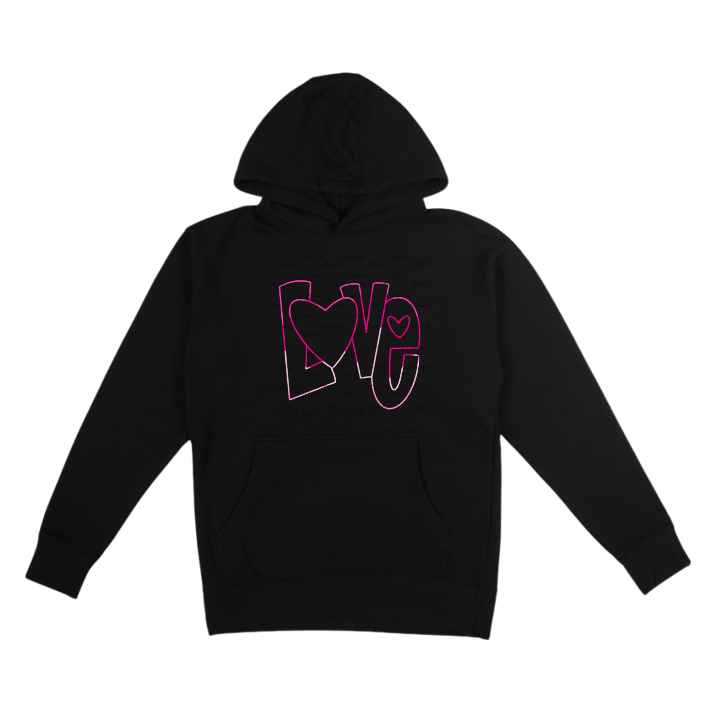 Love Outline Heart PNG - Pink Neon Line Art Design