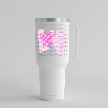 Love Heart Letter PNG – Pink Valentine Craft Design