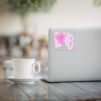 Love Heart Letter PNG – Pink Valentine Craft Design