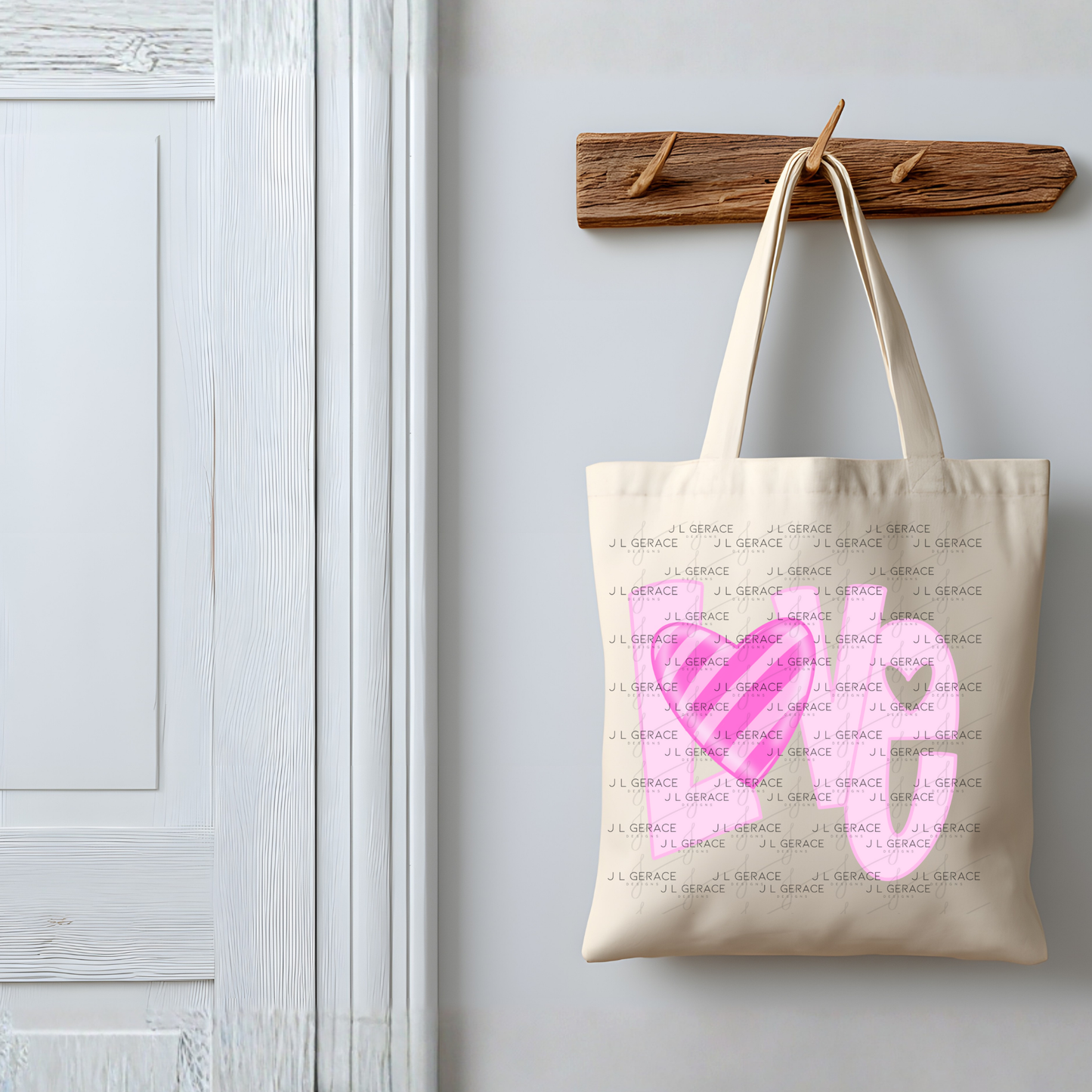 Love Heart Letter PNG – Pink Valentine Craft Design