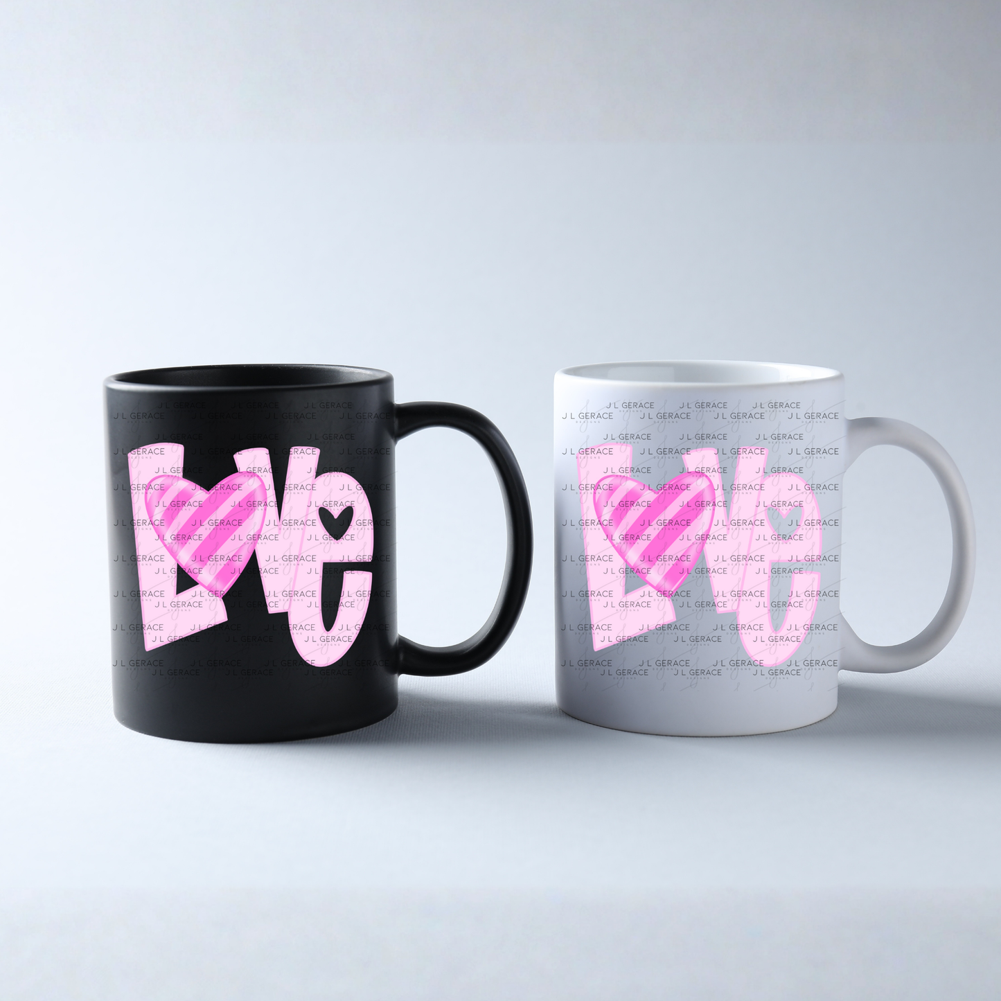 Love Heart Letter PNG – Pink Valentine Craft Design