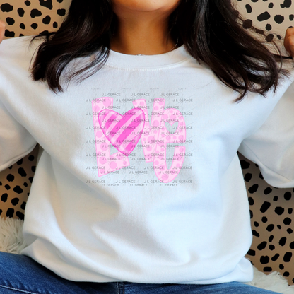 Love Polka Dot Letter PNG – Pink Valentine Design