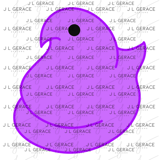 Purple Easter Peep Chick Clipart Sublimation PNG