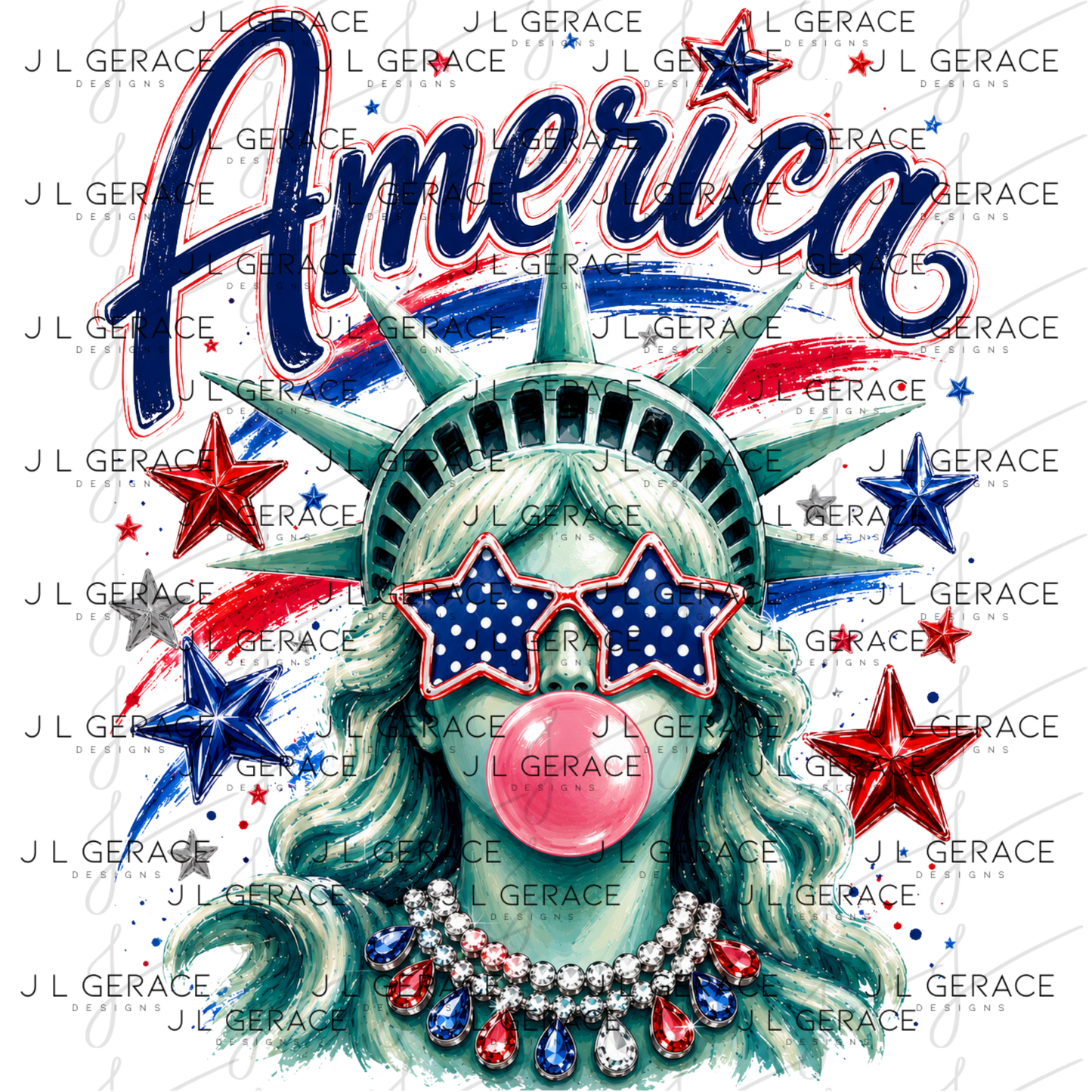 Statue of Liberty Bubble Gum America PNG