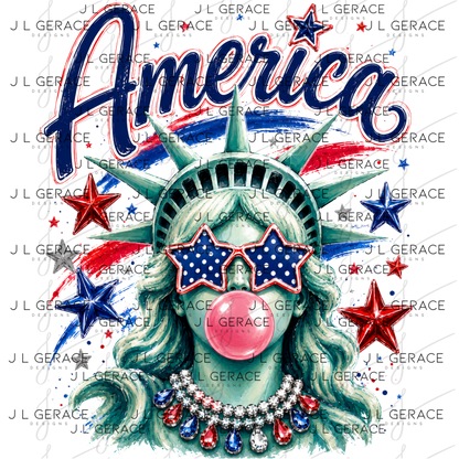 Statue of Liberty Bubble Gum America PNG