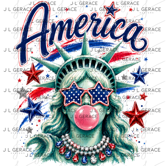 Statue of Liberty Bubble Gum America PNG