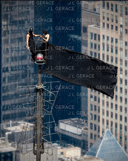 Custom Empire State Flag Message Template – Personalized Billboard Flag Photo Overlay PNG