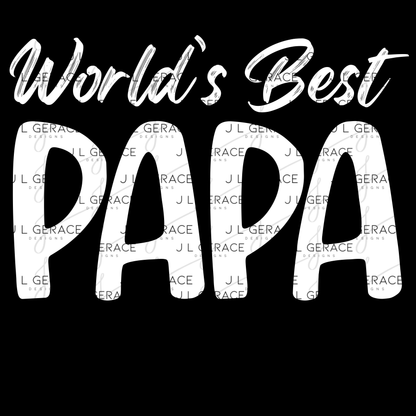 World’s Best Papa PNG – Minimalist Typography Quote Design
