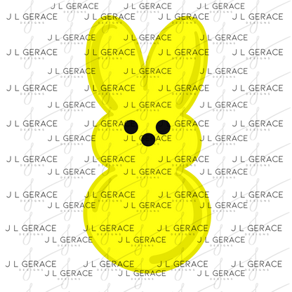 Yellow Bunny Peep Easter Clipart Sublimation PNG