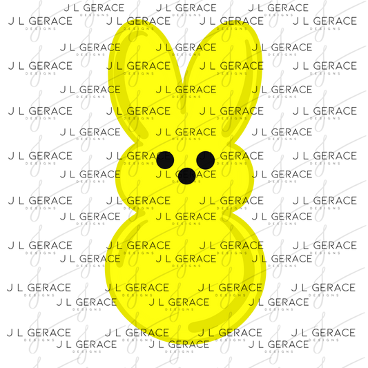 Yellow Bunny Peep Easter Clipart Sublimation PNG