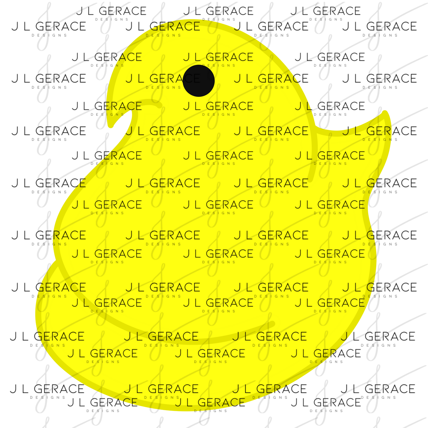Yellow Easter Peep Chick Clipart Sublimation PNG
