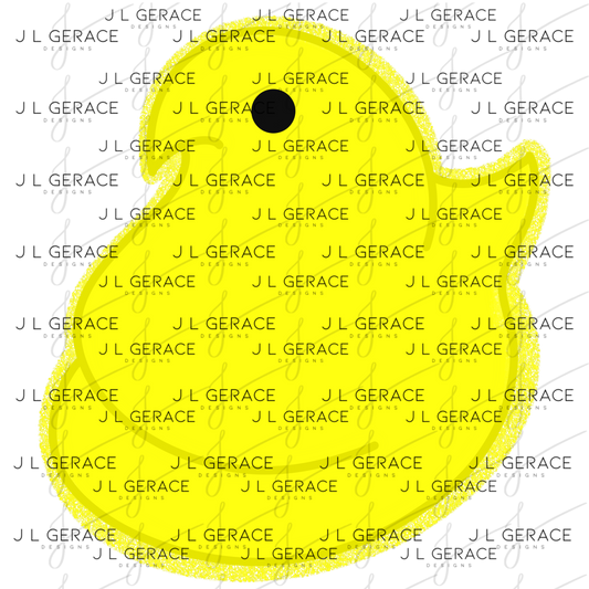 Yellow Glitter Easter Peep Chick Clipart Sublimation PNG